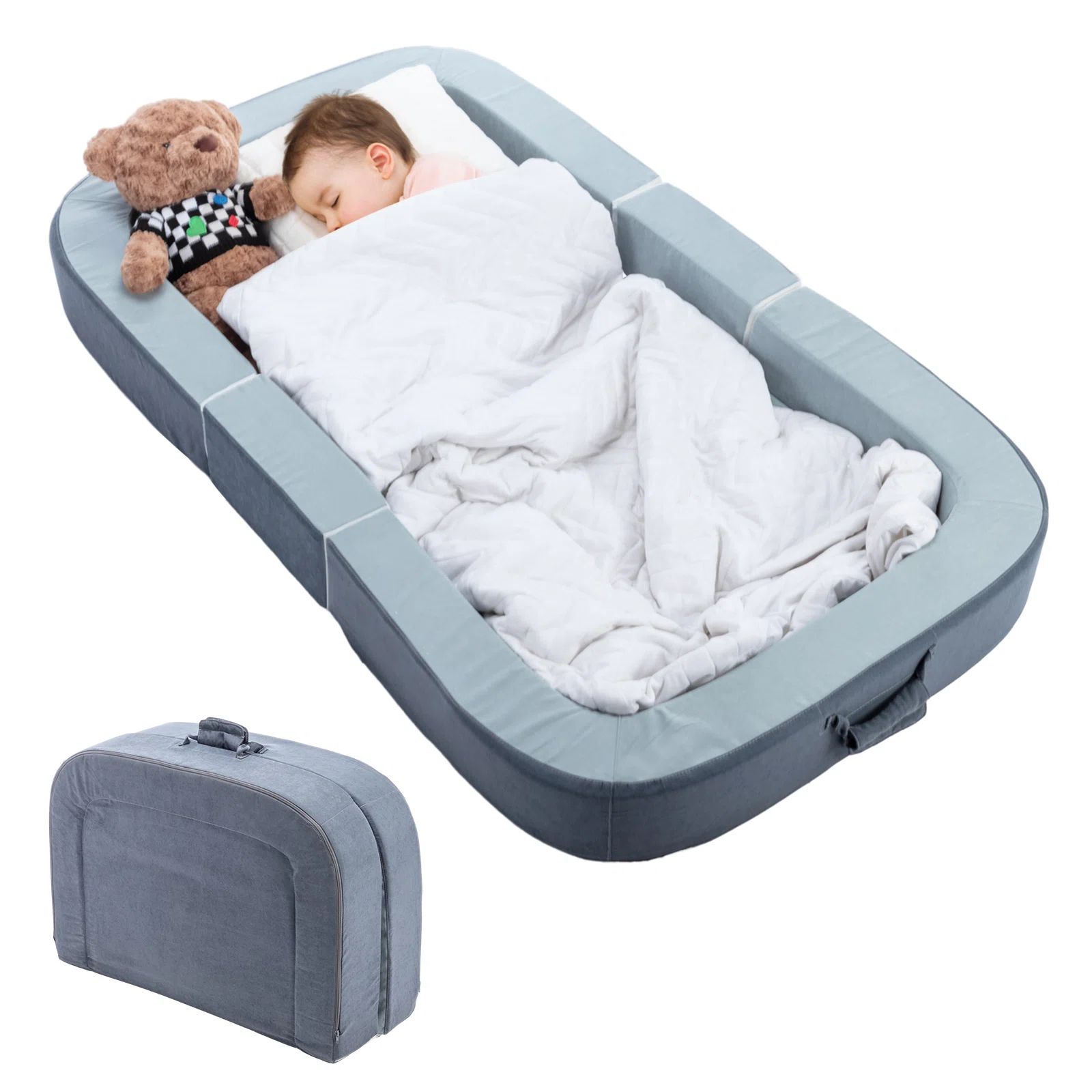 linor Toddler Bed, 3-in-1 Floor Bed: Portable, Foldable, and Travel-Friendly-Ideal Bed & Reviews ... | Wayfair North America