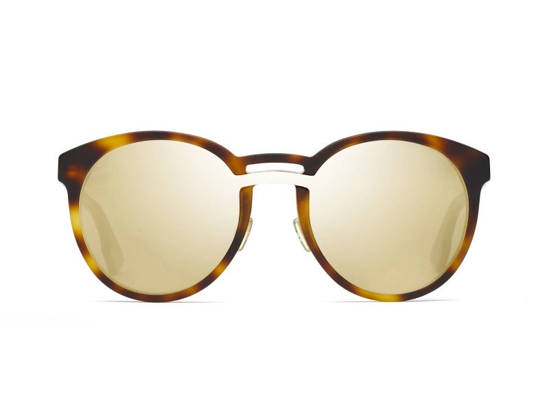 Christian Dior DIORONDE 1 Dark Havana Black Frame / Ivory Mirrored Lens Sunglasses | JTV Jewelry