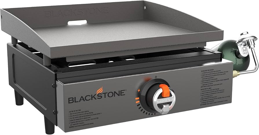 Blackstone 2142 Original 17” Tabletop Griddle with Low-Maintenance Stainless Steel Front Plate,... | Amazon (US)