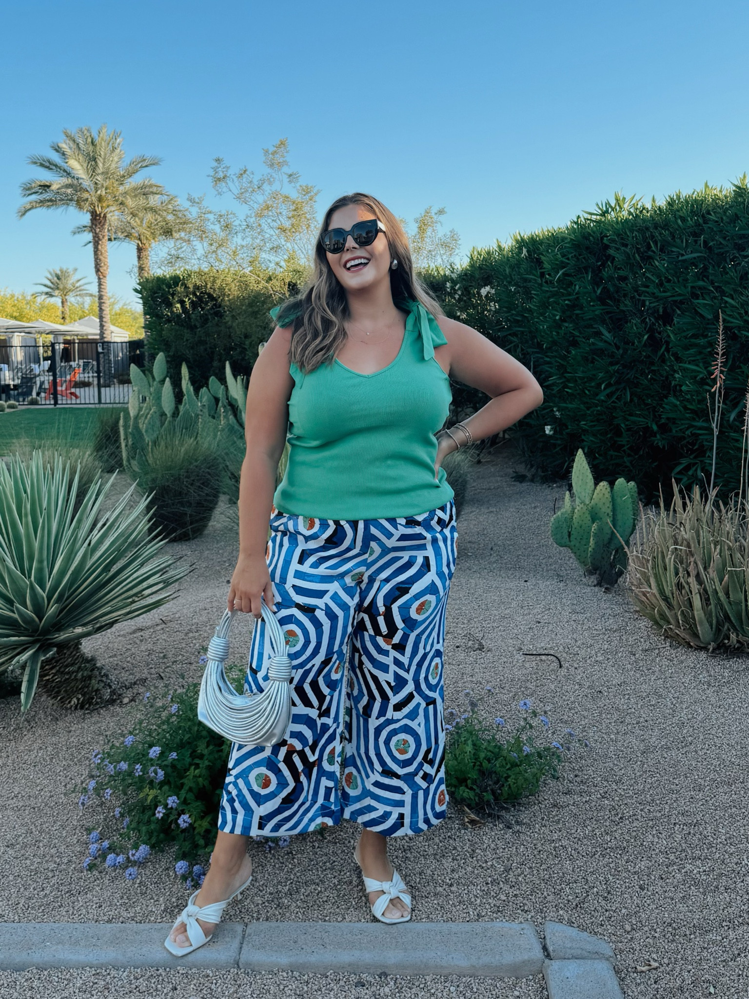 Dinner in the desert outfit 🌵 wearing size 1X in top & pants. 

#LTKstyletip #LTKmidsize #LTKworkwear