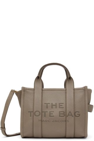 Taupe Mini Leather 'The Tote Bag' Tote | SSENSE
