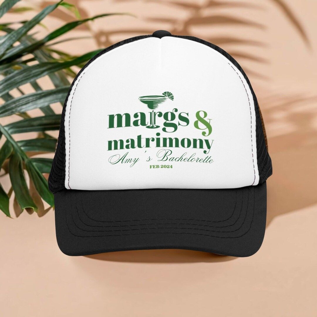 Margs and Matrimony Custom Bachelorette Trucker Hats, Beach Bachelorette Caps, Margaritas & Matri... | Etsy (US)