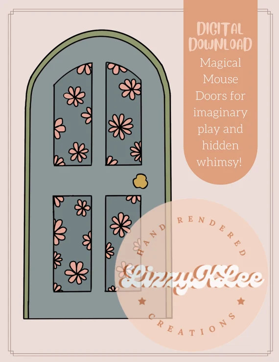 Blue Mouse Door *Digital Download* | Etsy (US)