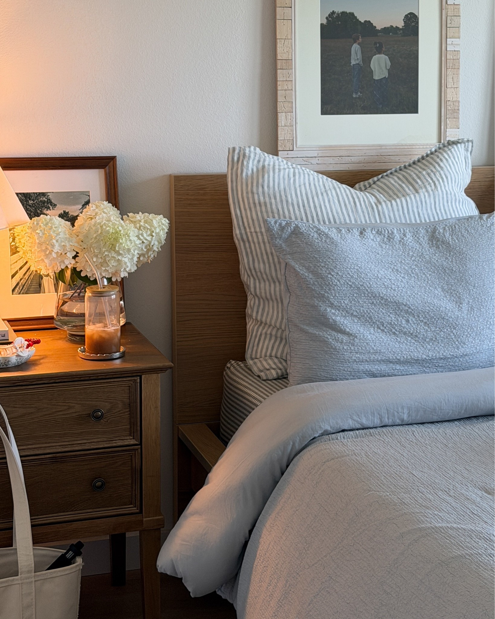 Some pieces from our home! The nightstand and Euro Pillows & Pillow covers are exact. We ordered 28 x 28 inserts for a 26 x 26 case to fill them out better! The comforter was a HomeGoods find but I linked a duvet that’s extremely similar! the sheets are TJ Maxx but linked similar from Quince.

#LTKdayinmylife #LTKSeasonal #LTKHome