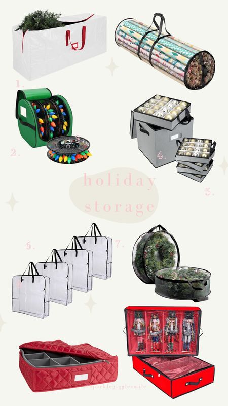 Christmas, organization, Christmas tree storage, wreath storage bag, ornament, light storage, nutcracker, holiday 

#LTKfindsunder100 #LTKHoliday #LTKSeasonal