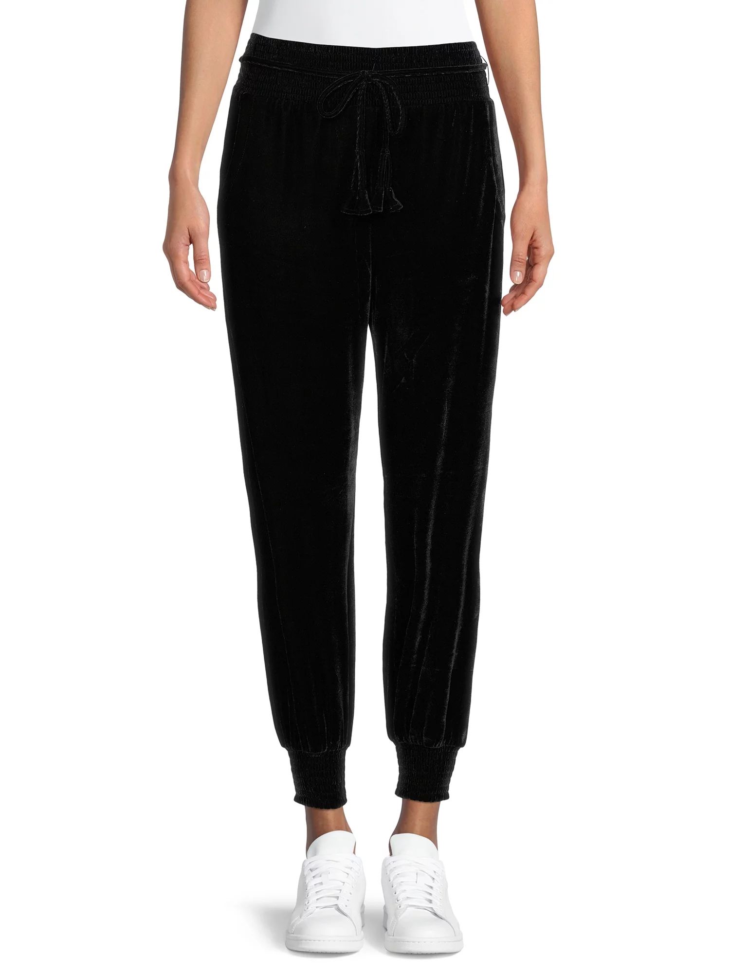 Time and Tru Women's Plush Velour Joggers | Walmart (US)