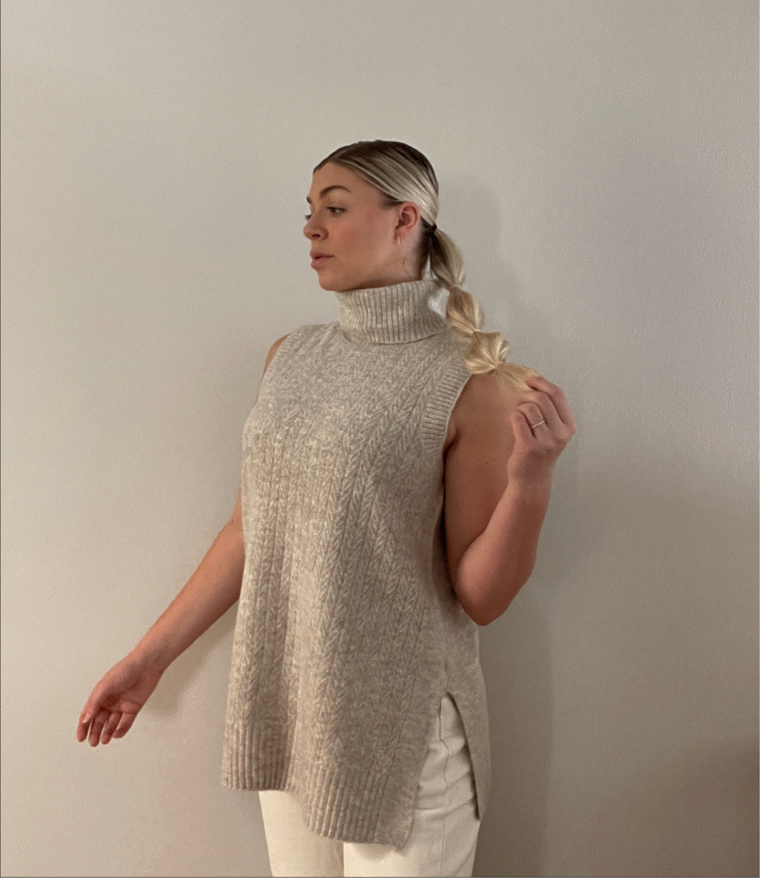 Turtleneck tank sweater on sale at revolve!

#LTKsalealert