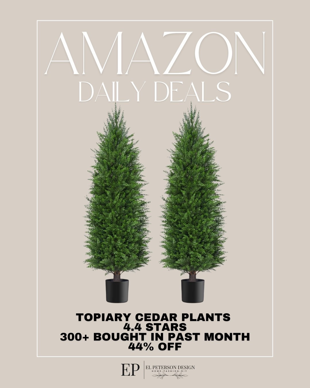 Amazon Daily Deals
Faux topiary tree 

#LTKHome #LTKSaleAlert