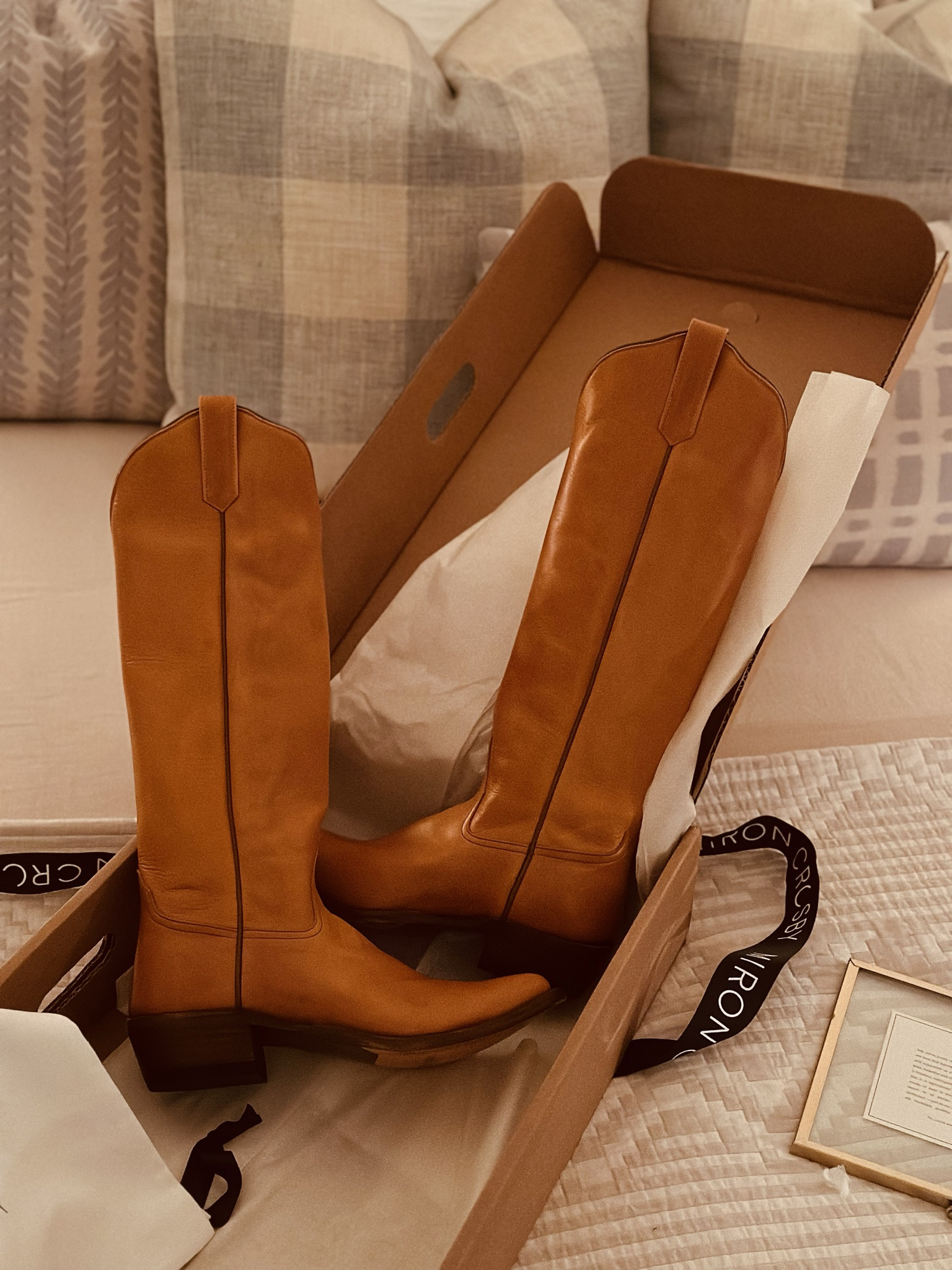 THE AMBER boot from Miron Crosby! 
I just arrived back at the ranch after Thanksgiving and these boots were on the porch waiting for me! Lizzie and Sarah, sisters and founders of Miron Crosby- also amazing women who grew up out here in west Texas - made a boot in my honor! Wowowow THANK YOU! 
These are tall (my preference) with a thick shaft and they are casual enough for daily ranch use (no snakes biting though there 😂) and also beautiful for nights out.
I am so thrilled to share this post with you! 
Also, these are included in the 20% off sitewide sale! Perfect time to snag a pair! And don’t forget to customize the ears. 

#LTKCyberWeek #LTKGiftGuide #LTKHoliday