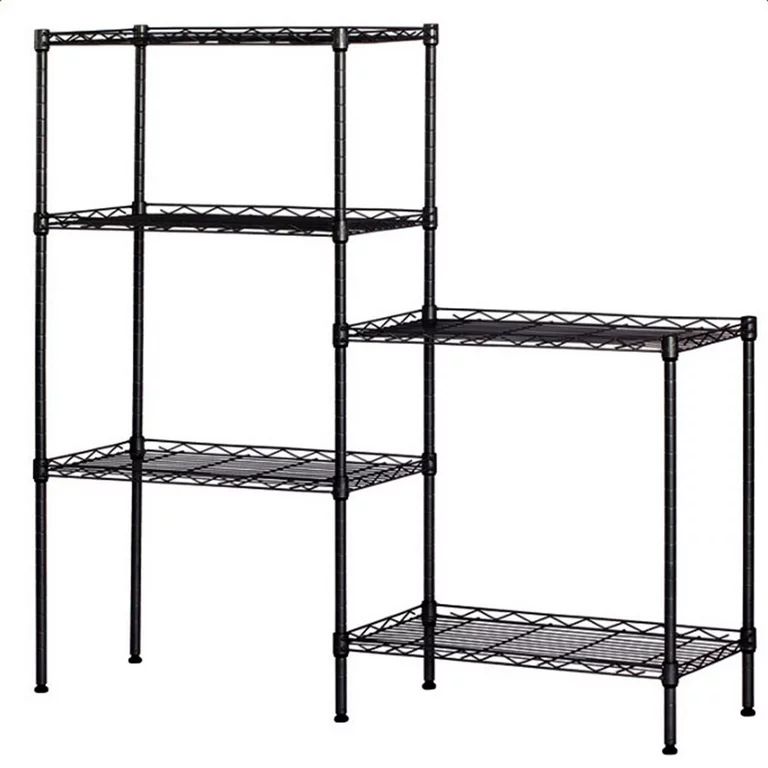 Lowestbest 5-Tier Storage Rack, Black Storage Racks and Shelving, Adjustable 5-Shelf Shelving Sto... | Walmart (US)