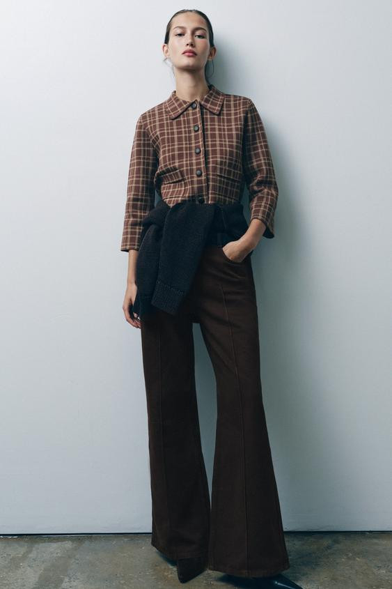 PLAID KNIT CARDIGAN | Zara US