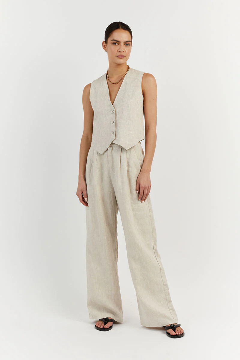 NORAH NATURAL LINEN PANT | DISSH