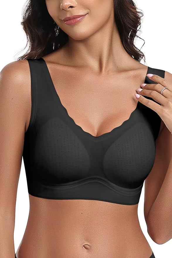 Vertvie Women Comfort Seamless Bras Wireless Push Up Pullover T-shirt Bras Full Coverage Bralette... | Amazon (US)