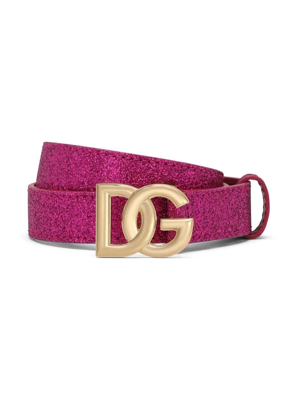 Dolce & Gabbana Kids logo-buckle leather belt - Pink | Farfetch Global