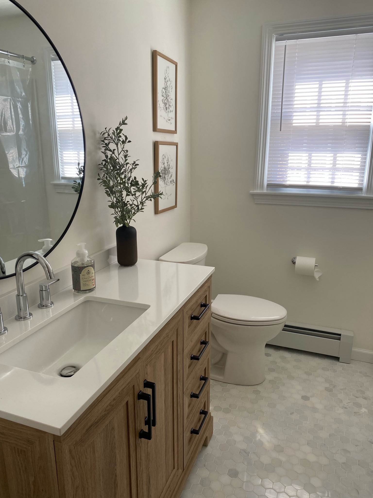 Downstairs neutral bathroom renovation is complete- obsessed with how this came out! Such a spa like bathroom ☺️

#LTKstyletip #LTKSeasonal #LTKhome