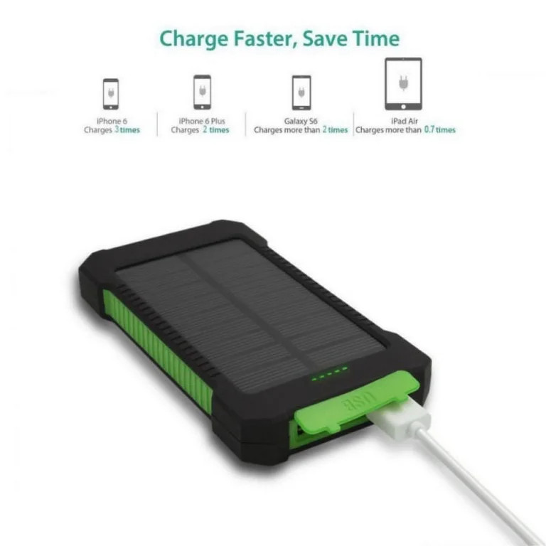 50000mAh High Capacity Solar Power Bank with Dual USB Charger Ports for iPhone, iPad, Android, Ca... | Walmart (US)