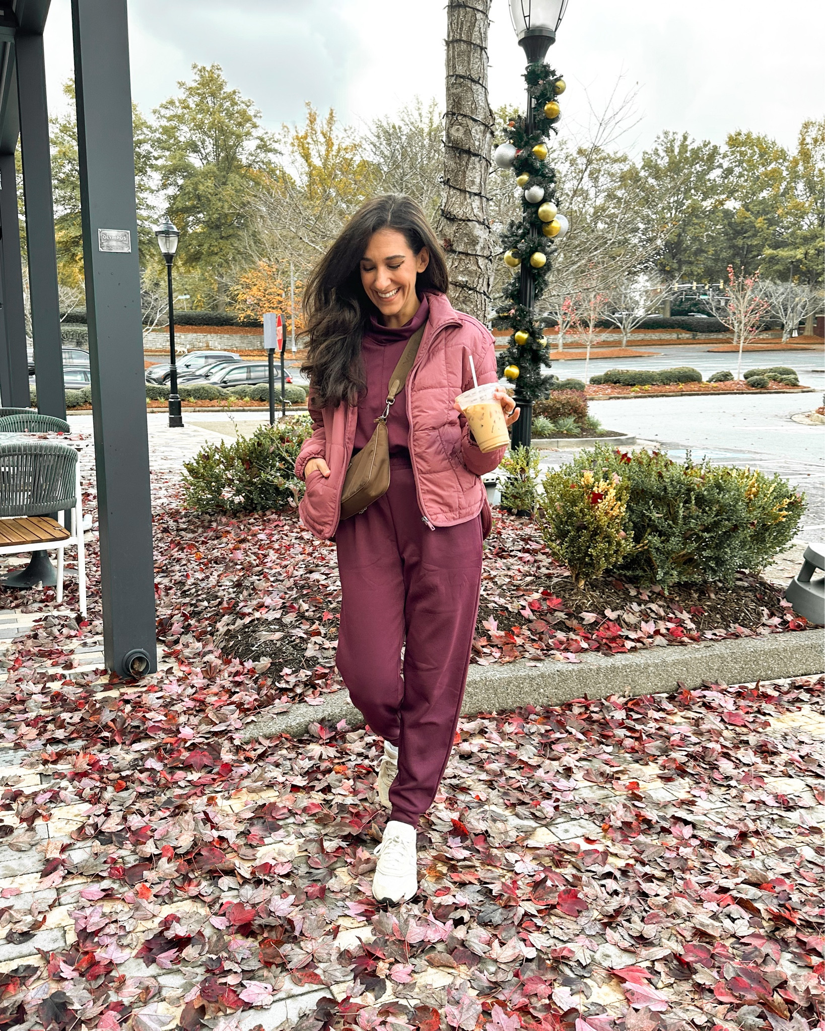 Mom outfits can be cute and comfortable. This matching athleisure set is great as a drop off outfit, travel outfit or casual weekend outfit. True to size. I’m wearing a size small 

#LTKTravel #LTKFindsUnder50 #LTKFindsUnder100