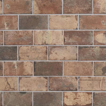 allen + roth Broadmeadow Brick Broadmeadow Brick 4-in x 8-in Glazed Porcelain Brick look Standard... | Lowe's