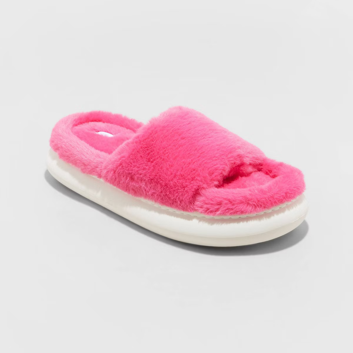 Women's Daphne Faux Fur Platform Slide Platform Slippers - Stars Above™ | Target