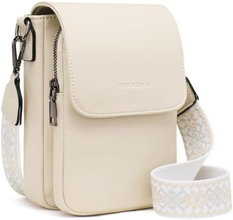 POIUGOYA Crossbody Bags for Women,Small Crossbody Purse with Triple Compartments,Cell Phone Walle... | Amazon (US)