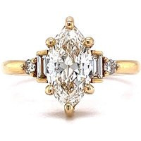 2 Carat Marquise Cut Diamond Engagement Ring in 14K | Etsy (US)