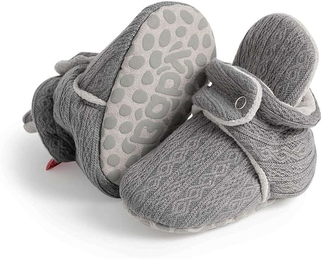Babelvit Baby Boys Girls Cotton Booties Non-Slip Newborn Fleece Slippers Soft Sole Ankle Infant B... | Amazon (US)