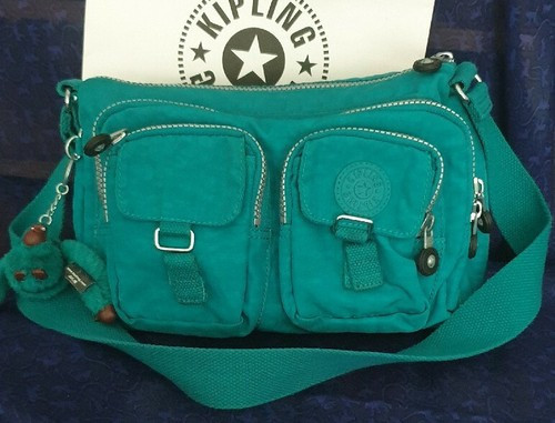 KIPLING BORA Green Handbag Shoulder Bag JULIE Monkey | eBay UK