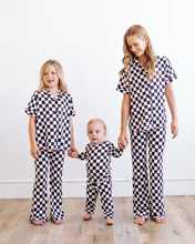 Black & White Checks Two-Piece Long | Little Pajama Co.