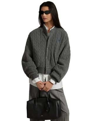 Ralph Lauren Cable Knit Wool Cashmere Bomber Jacket    | Bloomingdale's Women | Bloomingdale's (US)