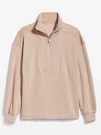 Oversized Half-Zip Pullover Tunic for Women | Old Navy (US)