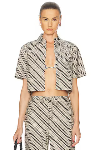 Short Sleeve Button Up Top | FWRD 