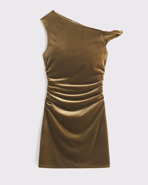 Off-The-Shoulder Velvet Mini Dress | Abercrombie & Fitch (US)