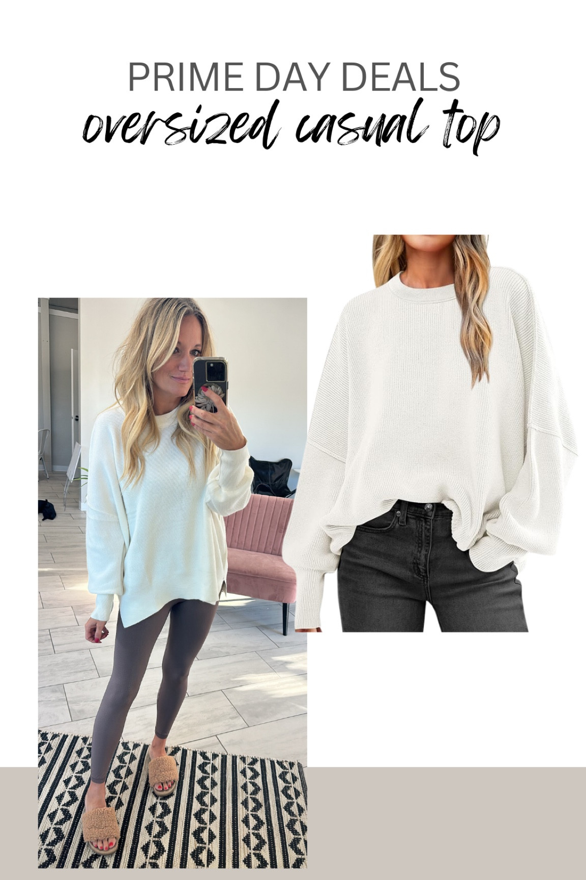 The best oversized sweater — lightweight, balloon sleeves. Wearing a small. Tons of colors

#LTKxPrimeDay #LTKOver40