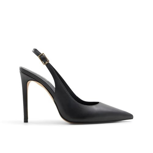 XBKXMK Black Women's Slingback Heels Closed Pointed Toe Stiletto High Heels Buckle Slip on Dressy Sexy Pump Shoes for Wedding Party Casual | Amazon (US)