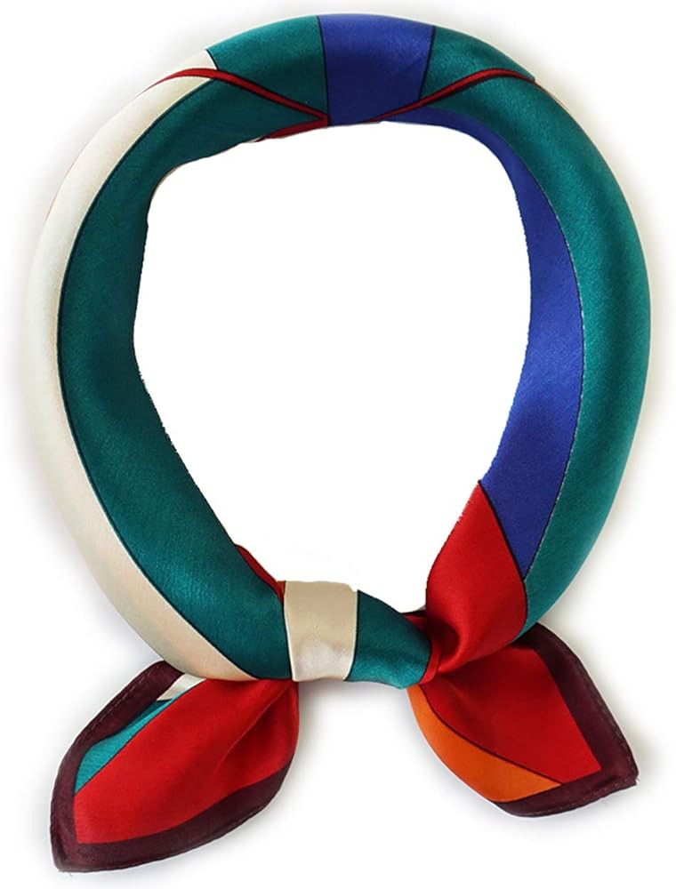 ANDANTINO 100% Mulberry Silk Scarf -21” Lightweight Square Neckerchief – Breathable Digital P... | Amazon (US)