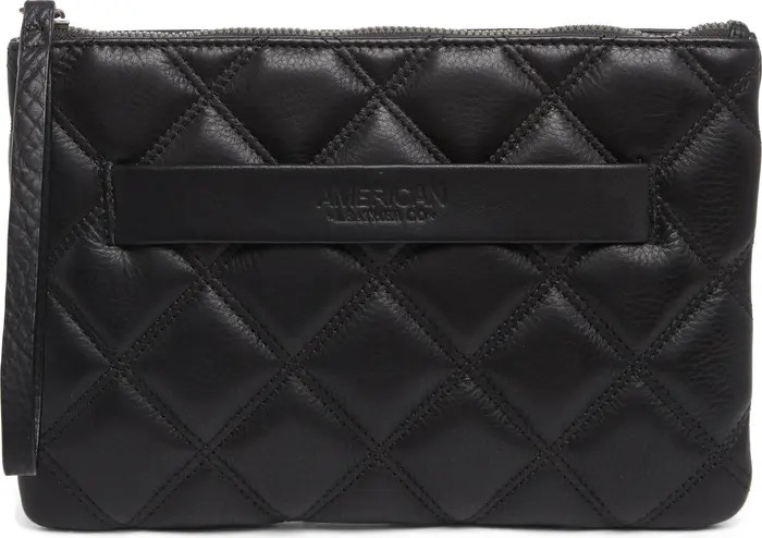 AMERICAN LEATHER CO. Emerson Quilted Leather Wristlet | Nordstromrack | Nordstrom Rack
