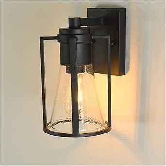 TUBBEK Wall Lamp Modern Outdoor Wall Lantern Exterior Wall Sconce Premium Water Glass 100% Anti-R... | Amazon (US)