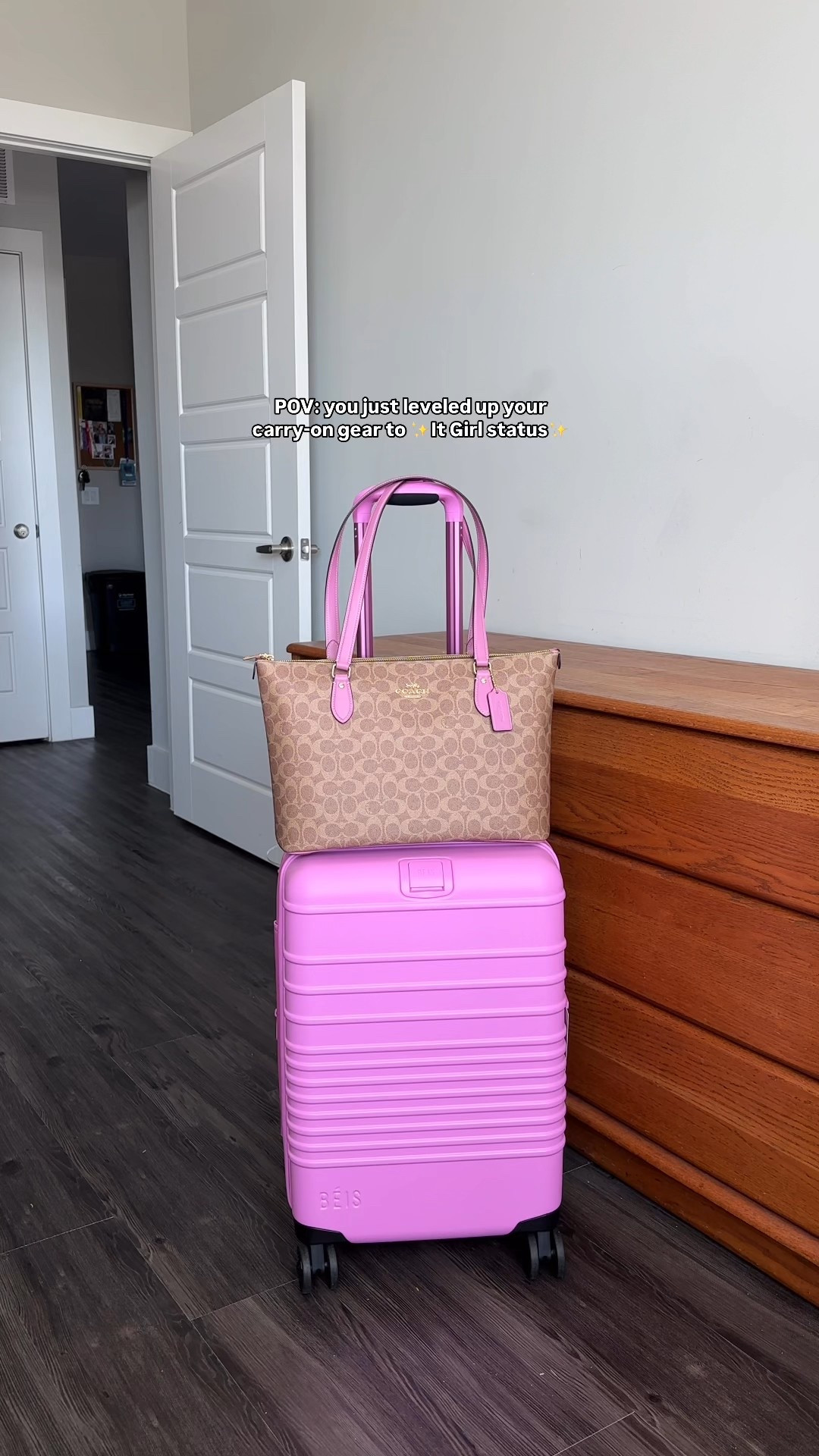 Orchid travel bags:
- Coach Gallery Tote 🤎
- Beis matte carry-on in ‘Berry’ 🩷

#LTKStyleTip #LTKTravel #LTKItBag