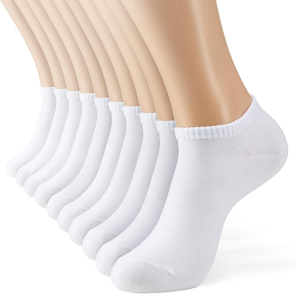 MONFOOT Women's and Men's 10 Pack Thin Eco Friendly Low Cut Ankle Socks | Amazon (US)