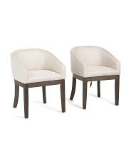 2pk Linen Kosa Dining Chairs With Reclaimed Wood Legs | TJ Maxx