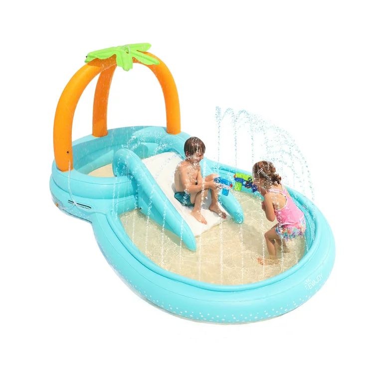 Sable Kiddie Pool with Water Slide Inflatable Play Center Pool for Kids, Children, 111" x 70" x 6... | Walmart (US)