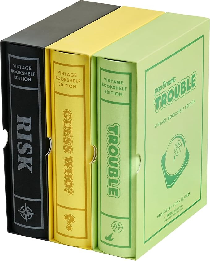 WS Game Company Risk, Trouble, and Guess Who? Vintage Board Game Bookshelf Collection, Classic Bo... | Amazon (US)