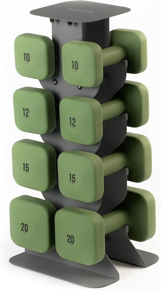 SafeGrip Square Dumbbells with Anti-Slip Handles, Safe Weight Lifting Equipment for Home Gym, Aes... | Amazon (US)