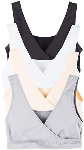 Caramel Cantina 4 Pack Nursing Maternity Women’s Sleep Comfort Bralette Bra | Amazon (US)