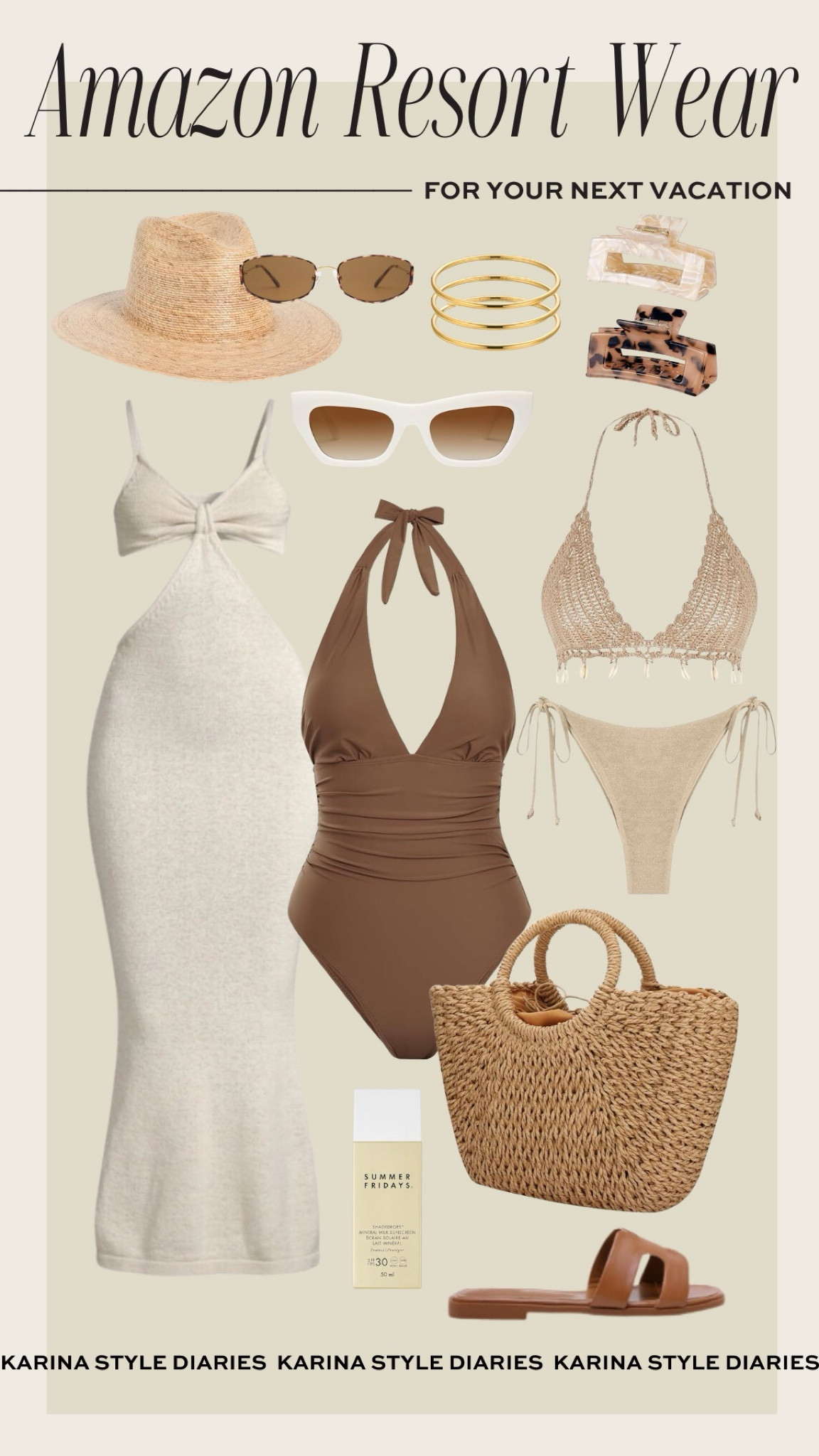 Beach vacation season is here (cheers to that!) and I’m loving all the summery finds from Amazon. If the weather back home is frightful, at least there are some fun and stylish picks we can flaunt while traveling. Whether you’re heading to a resort or you’re going international, these cute beach outfit finds will help you look the part! Bonus: Most of these are under $25! 👀 

#LTKFindsUnder100 #LTKFindsUnder50 #LTKSwim