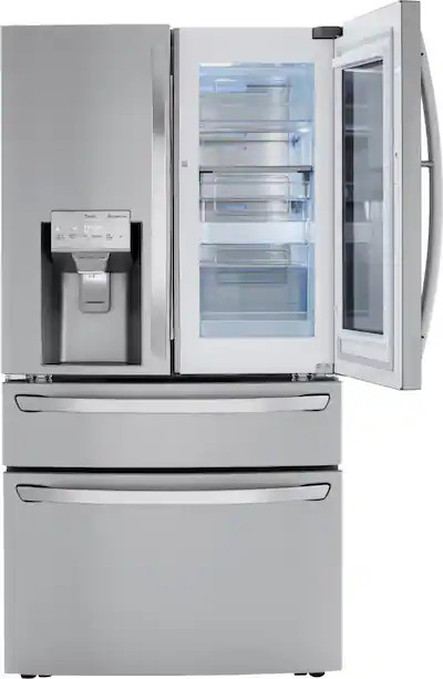 LG - 22.5 Cu. Ft. 4-Door French Door-in-Door Counter-Depth Smart Refrigerator with Craft Ice - St... | Best Buy U.S.