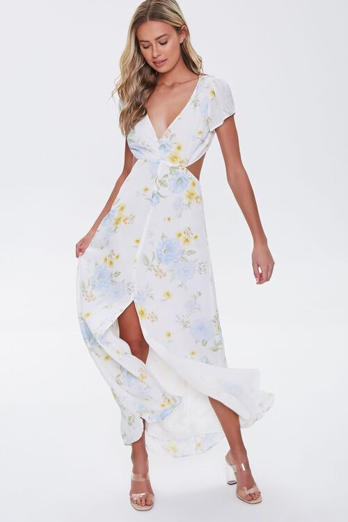 Floral Print Cutout Maxi Dress | Forever 21 (US)