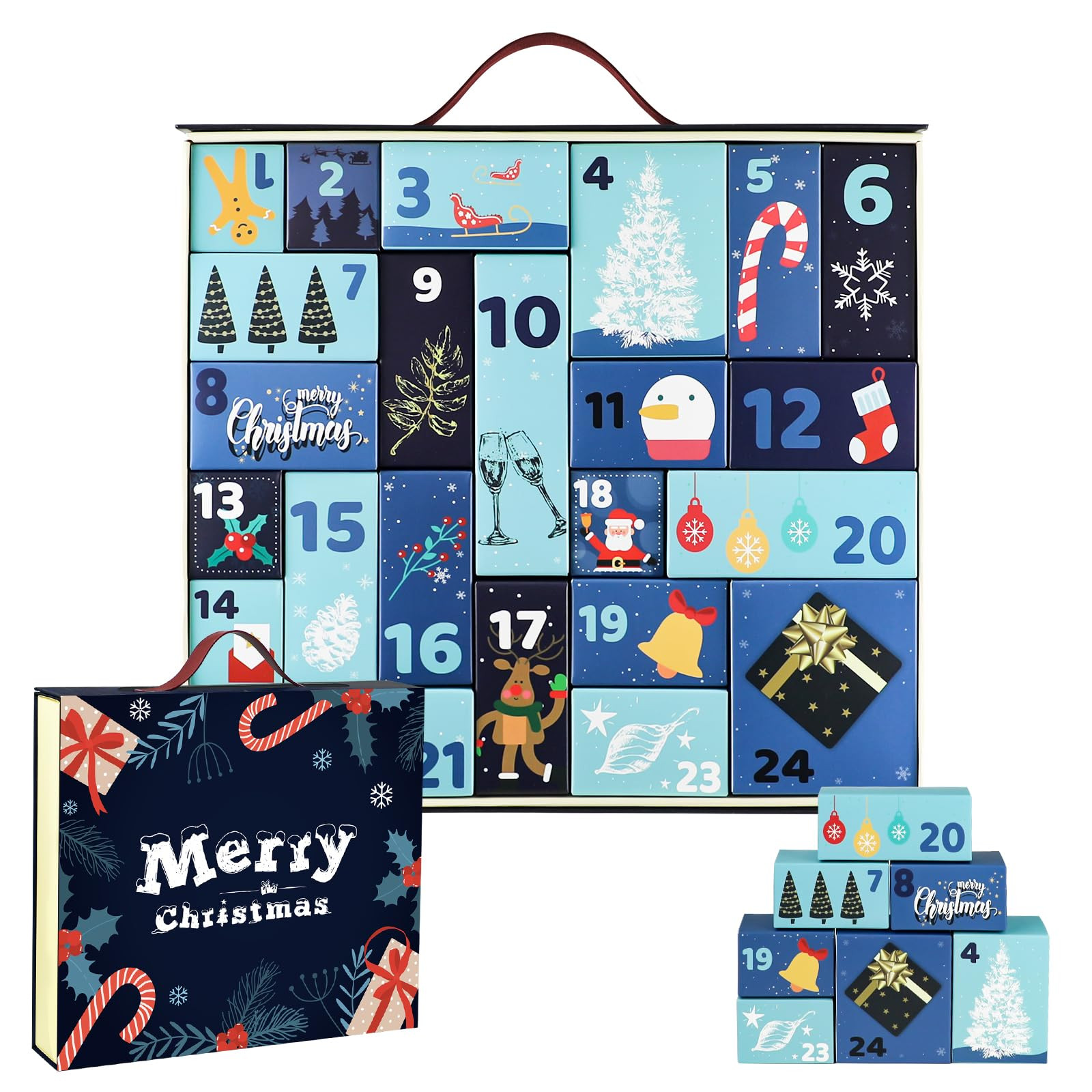 Christmas Advent Calendar 2025, Empty Advent Calendar to Till Yourself, 24 Days Christmas Countdo... | Amazon (US)