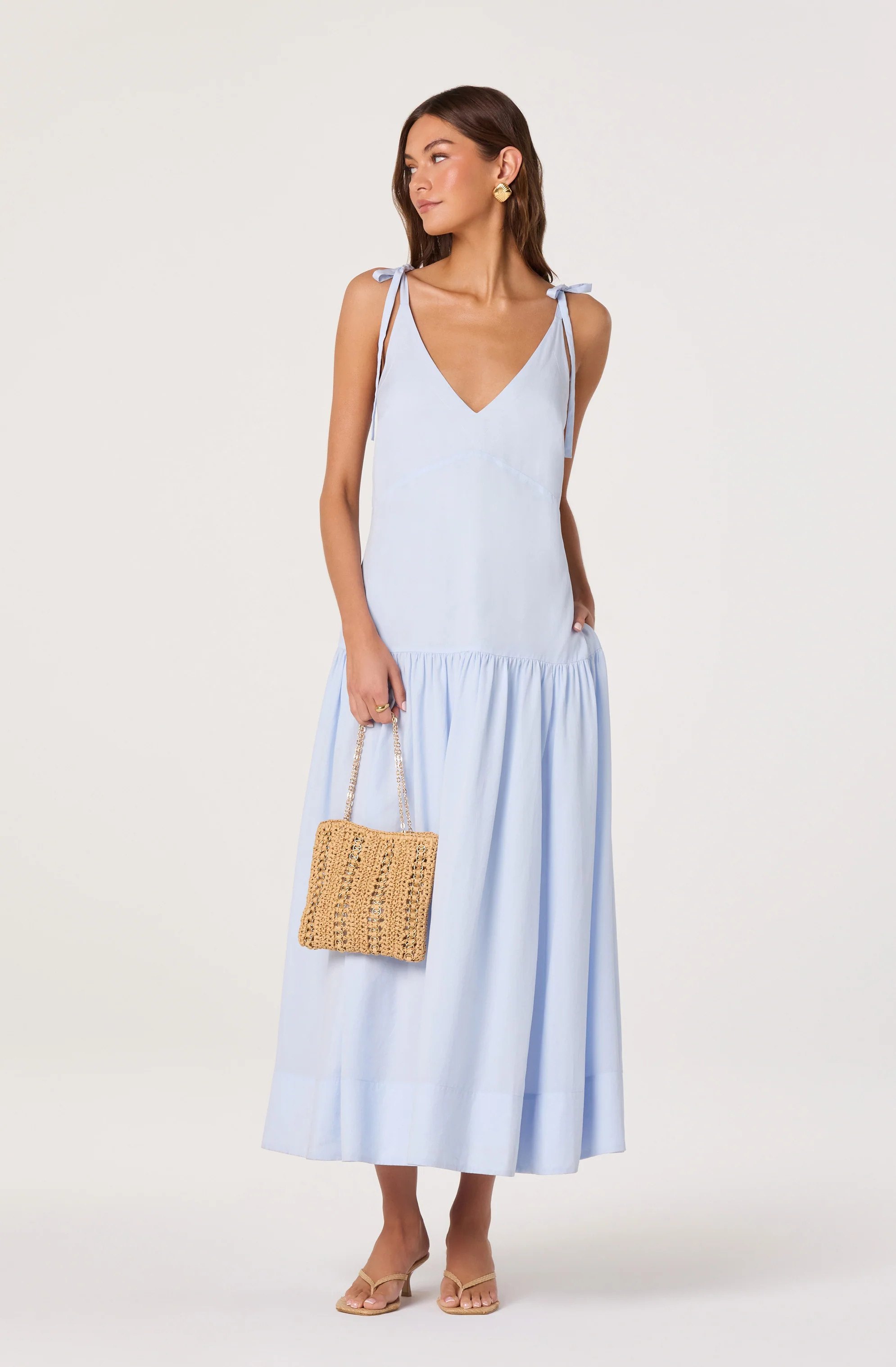 Amalina Drop-Waist Maxi Dress - Blue / XS | ASTR The Label (US)