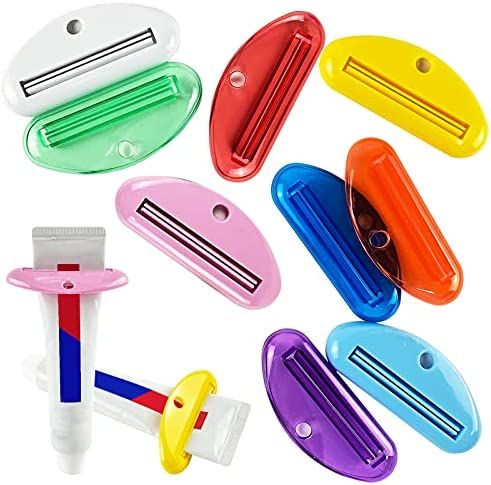 LOKiVE Toothpaste Tube Squeezer Dispenser, 9 Pcs Plastic Tube Squeezer Holder Toothpaste Clips fo... | Amazon (US)